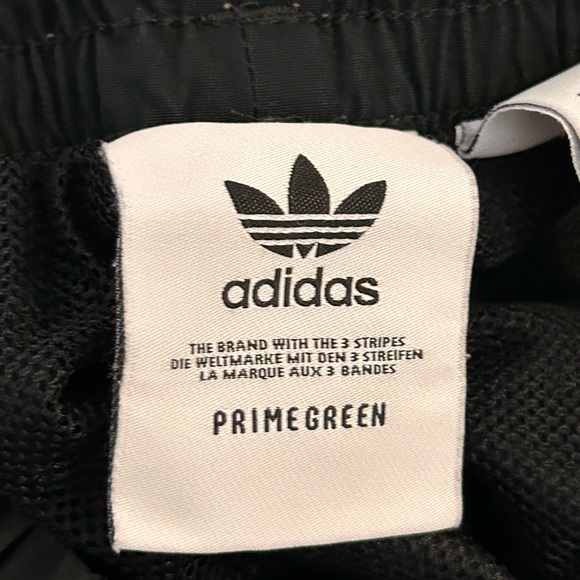 Adidas Originals Black Primegreen Tricolor Trefoil Swim Shorts Big Logo Medium - Picture 5 of 8